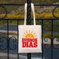 Cute Bilingual Spanish Teacher Buenos Dias Sunshine Canvas Tote Bag, funny design
