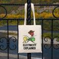 Electricity Explained Physics Nerd I Teacher School Canvas Tote Bag, funny design Electricity Explained Physics Nerd I Teacher School Canvas Tote Bag, funny design
