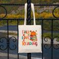 Fall In Love With Reading Autumn Thanksgiving Shirt Teacher Canvas Tote Bag, funny design Fall In Love With Reading Autumn Thanksgiving Shirt Teacher Canvas Tote Bag, funny design