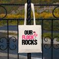 Our Flock Rocks Flamingo Mother's Day Teacher Canvas Tote Bag, funny design Our Flock Rocks Flamingo Mother's Day Teacher Canvas Tote Bag, funny design