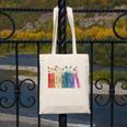 Floral Books Never Underestimate A Public School Teacher Canvas Tote Bag, funny design