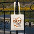 Ghost Reading Books Halloween Bow Spooky Teacher Student Canvas Tote Bag, funny design