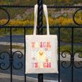 Groovy Teacher Halloween Retro Trick Or Teach Floral Ghost Canvas Tote Bag, Groovy Teacher Gifts, funny design Groovy Teacher Halloween Retro Trick Or Teach Floral Ghost Canvas Tote Bag, Groovy Teacher Gifts, funny design