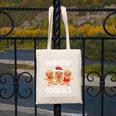 Hanging With My Cookies Gingerbread Christmas Teacher Xmas Canvas Tote Bag, funny design