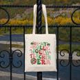 In My Holly Xmas Jolly Teacher Era Teacher Vibes Christmas For Men Women Kids Canvas Tote Bag, funny design
