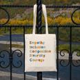 Inclusive Teacher Diversity Inclusion Empathy Teacher Team Canvas Tote Bag, funny design