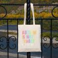 Kids AUTISM IS NOT A TRAGEDY IGNORANCE IS Proud Teacher Crew Canvas Tote Bag, funny design