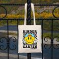 Kindergarten Teacher Hippie Smile Face Back School Canvas Tote Bag, funny design Kindergarten Teacher Hippie Smile Face Back School Canvas Tote Bag, funny design