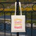 Listening With Eyes ASL Teacher Deaf People ASL Interpreter Canvas Tote Bag, funny design Listening With Eyes ASL Teacher Deaf People ASL Interpreter Canvas Tote Bag, funny design
