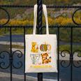 LOVE Kindergarten Pumpkin Teacher Student Halloween Costume Canvas Tote Bag, funny design
