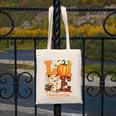 Love Kindergarten Teacher Turkey Thanksgiving Autumn Fall Canvas Tote Bag, funny design