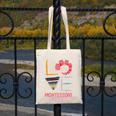 Love Montessori Education Math Teacher Canvas Tote Bag, funny design