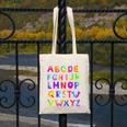 Monster ABC Cute Alphabet Halloween Teacher Costume Kids Canvas Tote Bag, funny design