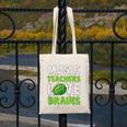 Music Teachers Love Brains Cute Teaching Halloween Canvas Tote Bag, funny design