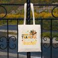 One Thankful 4th Grade Teacher Turkey Leopard Thanksgiving Canvas Tote Bag, First Grade Teacher Gifts, 4th Grade Teacher Gifts, funny design