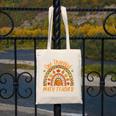 One Thankful Math Teacher Thanksgiving Autumn Fall Rainbow Canvas Tote Bag, funny design