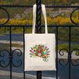 One Thankful Teacher Cute Thanksgiving Turkey School Canvas Tote Bag, funny design