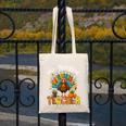 One Thankful Teacher Thanksgiving Turkey Cute Crayon Pencil Canvas Tote Bag, funny design