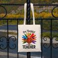 One Thankful Teacher Thanksgiving TurkeyCute Pencil Canvas Tote Bag, funny design