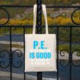 PE Teacher Art For Men Women Gym Teacher Appreciation Canvas Tote Bag, Pe Teacher Gifts, funny design