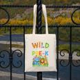 Preschool Teacher Kids Back To School Wild About Pre-K Canvas Tote Bag, funny design