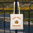 Read More Books Halloween Retro Pumpkin Reading Fall Teacher Canvas Tote Bag, funny design