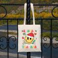 Santas Favorite Teacher Retro Groovy Smile Face Christmas Canvas Tote Bag, Groovy Teacher Gifts, funny design Santas Favorite Teacher Retro Groovy Smile Face Christmas Canvas Tote Bag, Groovy Teacher Gifts, funny design