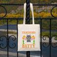 School Teacher A Bit Batty Teaching Bat Halloween Costume Canvas Tote Bag, funny design