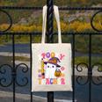Spooky Teacher Ghost Pencil Teach Halloween Teacher Canvas Tote Bag, funny design