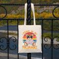 I Teach In My Pajamas Teacher Sunset Bear Retro Canvas Tote Bag, funny design I Teach In My Pajamas Teacher Sunset Bear Retro Canvas Tote Bag, funny design