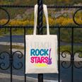I Teach Rockstars Tee Orchestra Music Teacher Back To School Canvas Tote Bag, funny design