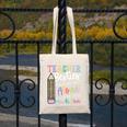 Teacher Besties Because Going Crazy Alone Is Not As Much Fun Canvas Tote Bag, funny design