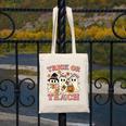 Teacher Halloween Trick Or Teach Cute Ghost Coffee Pumpkins Canvas Tote Bag, funny design Teacher Halloween Trick Or Teach Cute Ghost Coffee Pumpkins Canvas Tote Bag, funny design