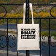 Teacher Life Jail Inmate Prisoner Halloween Costume Canvas Tote Bag, funny design Teacher Life Jail Inmate Prisoner Halloween Costume Canvas Tote Bag, funny design
