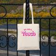 Teacher Life My Job Is Teach Canvas Tote Bag, funny design