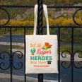 Teacher Not All Superheroes Wear Capes Teacher Squad Canvas Tote Bag, funny design