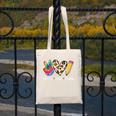 Tie Dye Hippie Peace Love Teach Teacher Appreciation Canvas Tote Bag, funny design