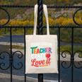 Tough Enough To Be A Teacher Crazy Enough To Love It Canvas Tote Bag, funny design