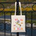 Trick Or Teach Groovy Teacher Halloween Retro Teacher Ghost Canvas Tote Bag, Groovy Teacher Gifts, funny design Trick Or Teach Groovy Teacher Halloween Retro Teacher Ghost Canvas Tote Bag, Groovy Teacher Gifts, funny design