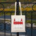 We Wear Red For Red Ribbon Week Awareness Mothers Teachers Canvas Tote Bag, funny design We Wear Red For Red Ribbon Week Awareness Mothers Teachers Canvas Tote Bag, funny design