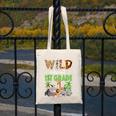 Wild About 1st Grade Teacher Student First Grade Zoo Safari Canvas Tote Bag, First Grade Teacher Gifts, funny design Wild About 1st Grade Teacher Student First Grade Zoo Safari Canvas Tote Bag, First Grade Teacher Gifts, funny design