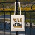 Wild About 2Nd Grade School Grade Teacher Canvas Tote Bag, 2nd Grade Teacher Gifts, funny design