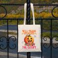 Will Trade Students For Candy Teacher Cute Halloween Pumpkin Canvas Tote Bag, funny design Will Trade Students For Candy Teacher Cute Halloween Pumpkin Canvas Tote Bag, funny design