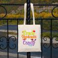 Will Trade Students For Candy Teacher Halloween Costume Canvas Tote Bag, funny design