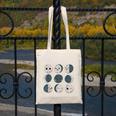 Women Science Teacher Moon Phases Scientist Back To School Canvas Tote Bag, Science Teacher Gifts, funny design