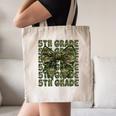 5th Grade Teacher Student Camo Bow Back To School Canvas Tote Bag, novelty gifts, funny gifts