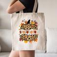 Autumn Fall SPED ED Teacher Thankful Grateful Pumpkin Retro Canvas Tote Bag, novelty gifts, funny gifts