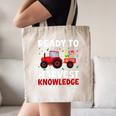 Back To School Teacher Farming Tractor Farmer Kids 100th Day Canvas Tote Bag, novelty gifts, funny gifts