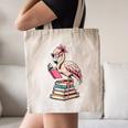 Book Lover Cute Flamingo Reading Teacher Librarian Women Canvas Tote Bag, novelty gifts, funny gifts