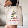 All Booked For Christmas Xmas Tree Teacher Holiday Pajamas Canvas Tote Bag, novelty gifts, funny gifts